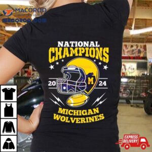 Michigan Wolverines Football Helmet National Champions Tshirt