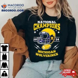 Michigan Wolverines Football Helmet National Champions Tshirt