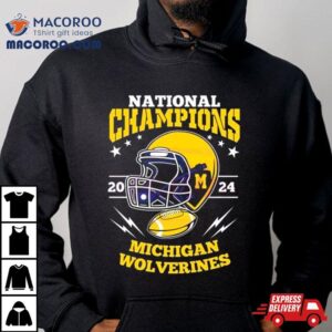 Michigan Wolverines Football Helmet National Champions Tshirt