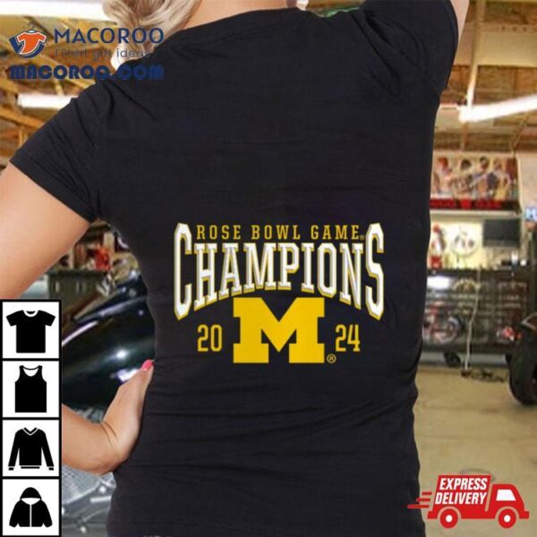 Michigan Wolverines Football Rose Bowl Champs 2024 Logo T Shirt