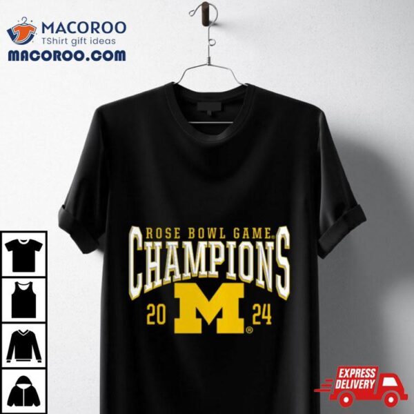 Michigan Wolverines Football Rose Bowl Champs 2024 Logo T Shirt