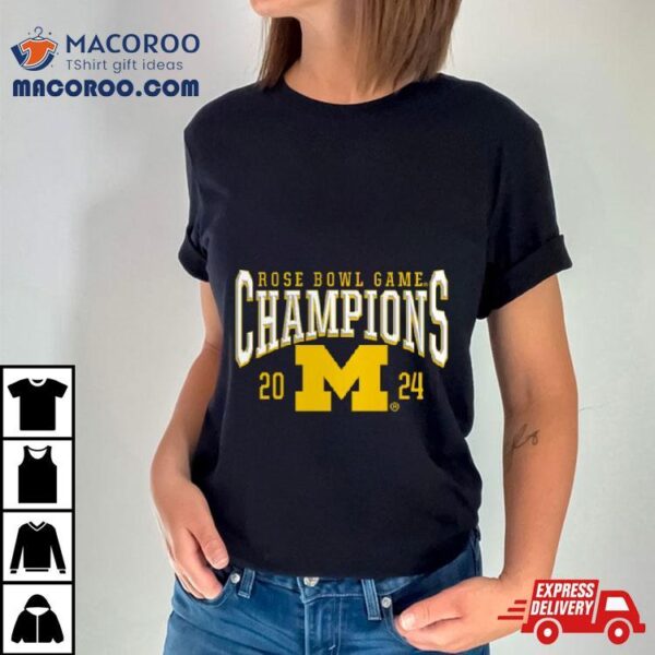 Michigan Wolverines Football Rose Bowl Champs 2024 Logo T Shirt