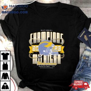 Michigan Wolverines Homefield College Football Playoff National Champions Helmet Tshirt