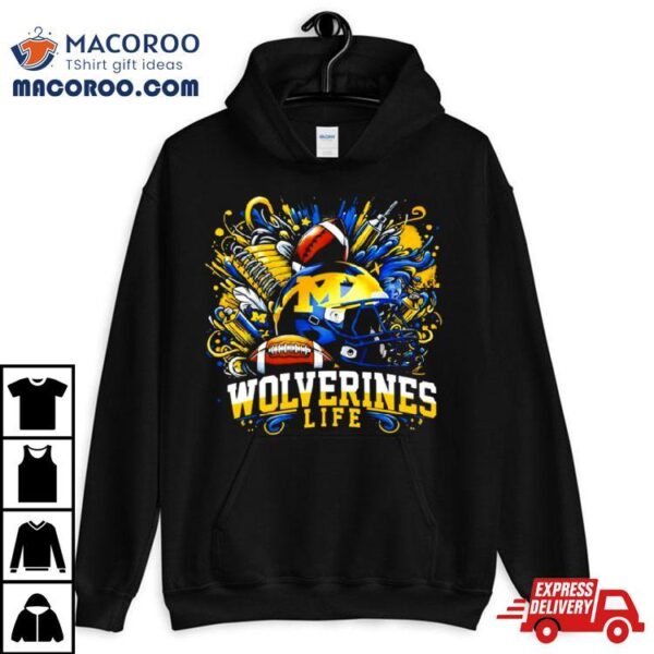 Michigan Wolverines Life Helmet Shirt