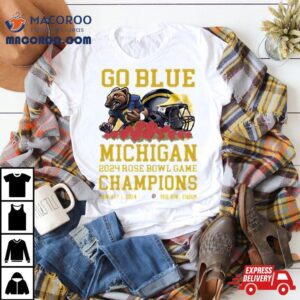 Michigan Wolverines Mascot Go Blue Rose Bowl Game Champions Rose Bowl Stadium Tshirt