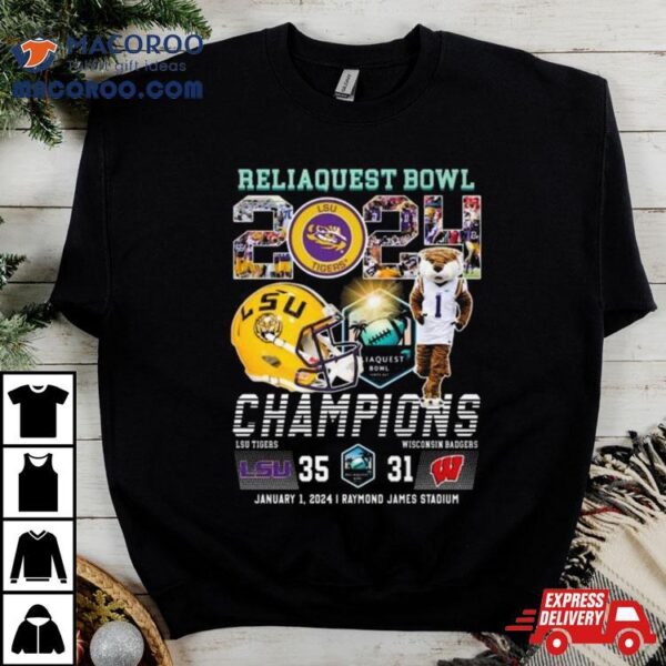 Michigan Wolverines Mascot Reliaquest Bowl 2024 Champions Shirt