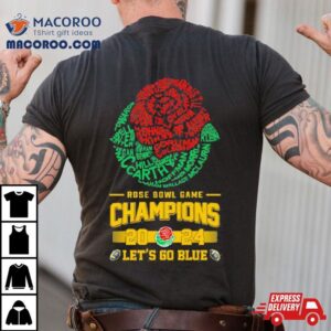 Michigan Wolverines Players Names Rose Bowl Champions Logo Let S Go Blue Tshirt