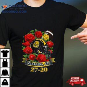 Michigan Wolverines Rose Helmet Pasadena Ca Tshirt