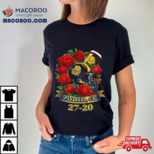 Michigan Wolverines Rose Helmet Pasadena Ca Tshirt