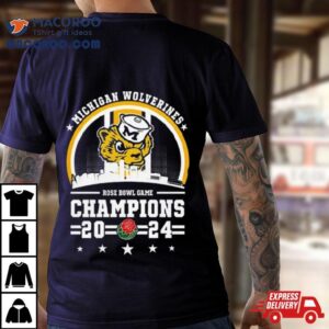 Michigan Wolverines Skyline Rose Bowl Game Champions Tshirt