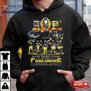 Michigan Wolverines Team Football College Football Playoff National Champions Signatures Tshirt