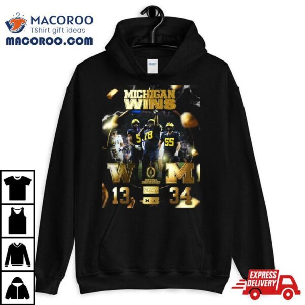 Michigan Wolverines Victory Washington Huskies 2023 National Champions Final Score Shirt