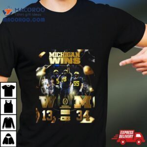 Michigan Wolverines Victory Washington Huskies National Champions Final Score Tshirt