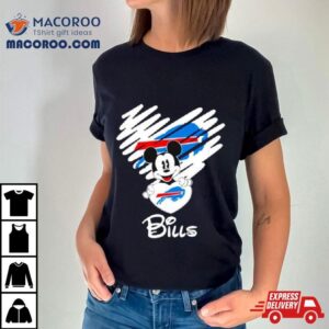 Mickey Heart Buffalo Bills Tshirt