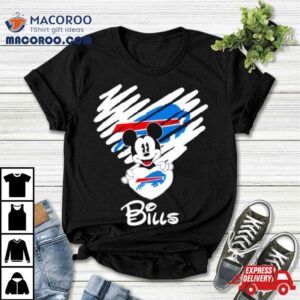 Mickey Heart Buffalo Bills Tshirt