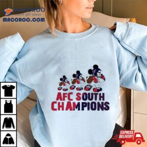 Mickey Mouse Disney Houston Texans Champs Afc South Champions Tshirt