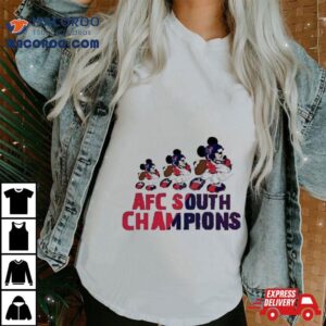 Mickey Mouse Disney Houston Texans Champs Afc South Champions Tshirt