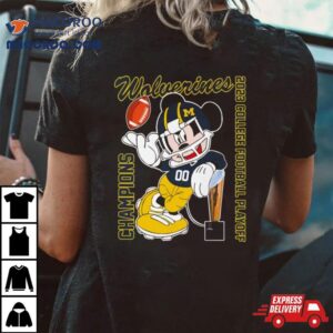 Mickey Mouse Michigan Wolverines College Football Playoff National Champions Tshirt