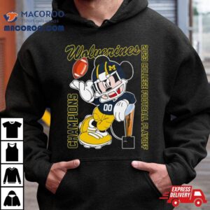 Mickey Mouse Michigan Wolverines College Football Playoff National Champions Tshirt