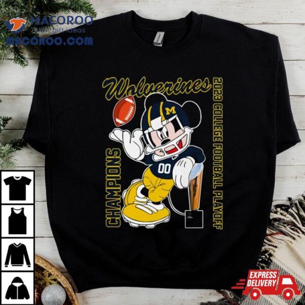 Mickey Mouse Michigan Wolverines 2022 College Football Playoff National Champions Shirt