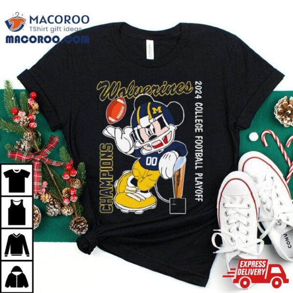 Mickey Mouse Michigan Wolverines 2024 College Football Playoff Shirt