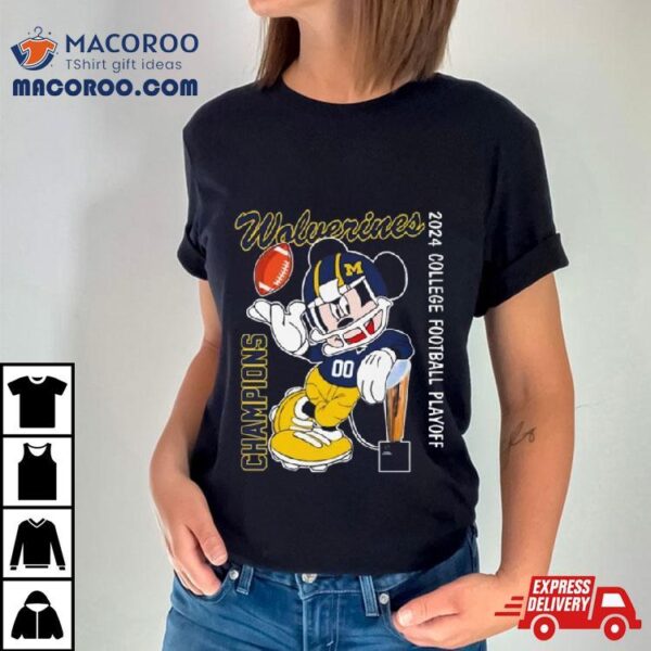 Mickey Mouse Michigan Wolverines 2024 College Football Playoff Shirt