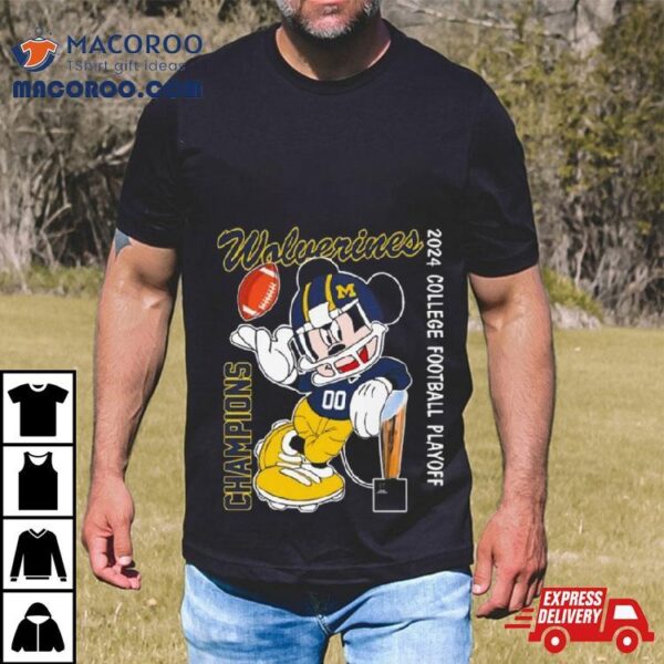 Mickey Mouse Michigan Wolverines 2024 College Football Playoff Shirt