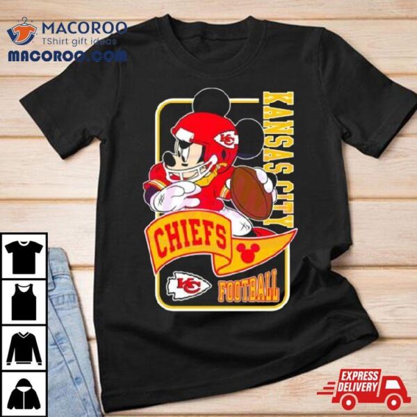 Mickey Mouse Play Football Kansas City Chiefs 2024 T Shirt