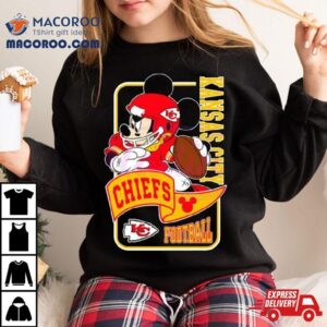 Mickey Mouse Play Football Kansas City Chiefs Tshirt