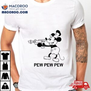 Mickey Mouse Steamboat Pew Pew Pew Tshirt