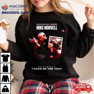 Mike Norvell Win Bryant Award National Coach Of The Year Tshirt