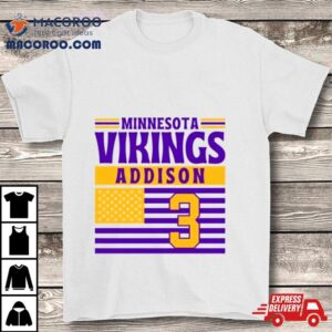 Minnesota Vikings Addison American Flag Football Tshirt