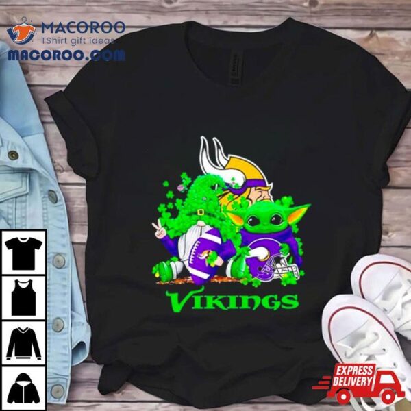 Minnesota Vikings Baby Yoda Happy St.patrick’s Day Shamrock Shirt