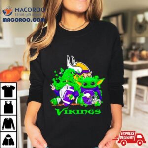 Minnesota Vikings Baby Yoda Happy St Patrick Rsquo S Day Shamrock Tshirt