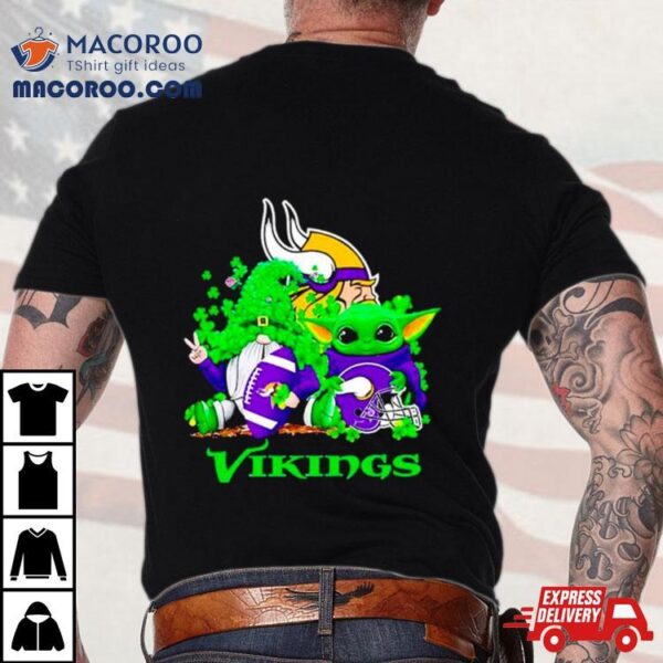 Minnesota Vikings Baby Yoda Happy St.patrick’s Day Shamrock Shirt