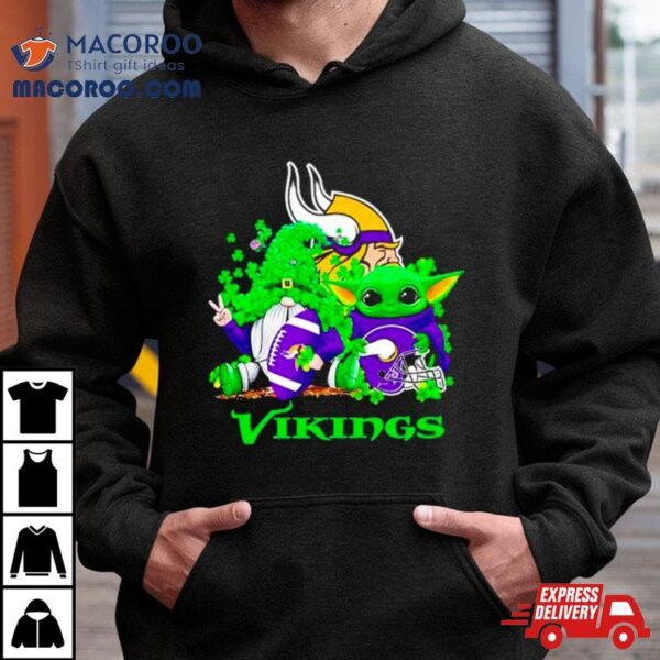 Minnesota Vikings Baby Yoda Happy St.patrick’s Day Shamrock Shirt