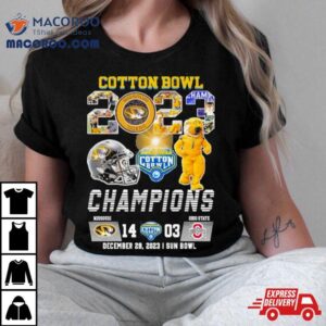 Missouri Tigers Football 2023 Cotton Bowl Champions Victory Ohio State 14 03 Shirt