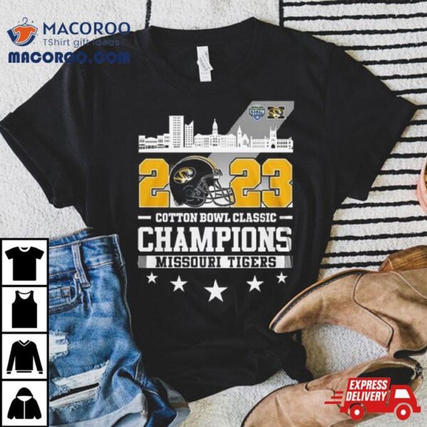 Missouri Tigers Skyline 2023 Cotton Bowl Classic Champions Shirt