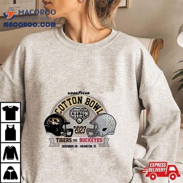 Missouri Tigers Vs Ohio State Buckeyes Cotton Bowl Bound 2023 T Shirt