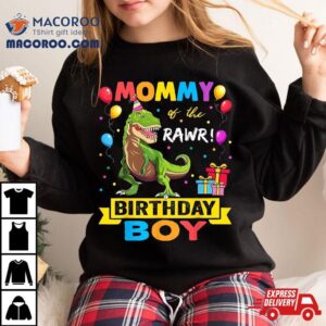 Mommy Of The Birthday Boy Shirt Dinosaur Raptor Funny