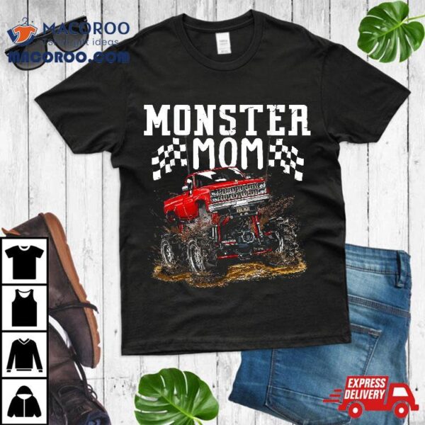 Monster Trucks Mom For Birthday Kid Mother’s Day Vintage Shirt