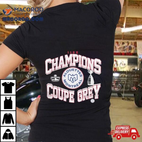 Montreal Alouettes 2023 Grey Cup Champions Logo T Shirt