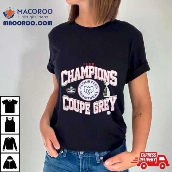 Montreal Alouettes 2023 Grey Cup Champions Logo T Shirt