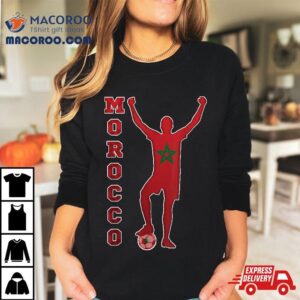 Morocco Flag Football Soccer Team Tshirt