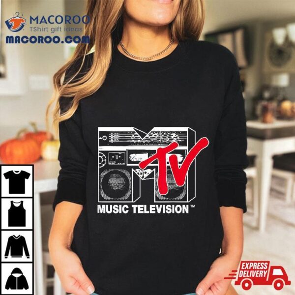 Mtv Logo Red Boombox Graphic Shirt