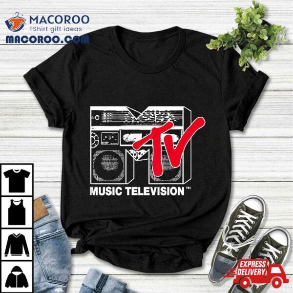 Mtv Logo Red Boombox Graphic Shirt