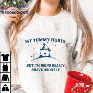 My Tummy Hurts Funny Bear Retro Cartoon Meme Old Shirt