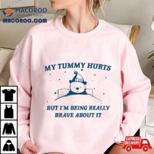 My Tummy Hurts Funny Bear Retro Cartoon Meme Old Tshirt