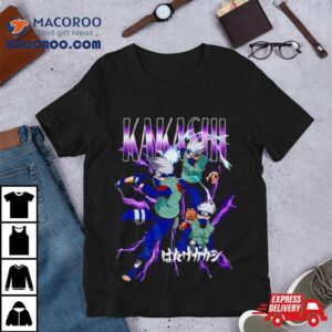 Naruto Shippuden Kakashi Purple Chidori Dark Wash Shirt