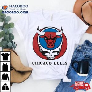 Nba X Grateful Dead X Bulls Skull Shirt